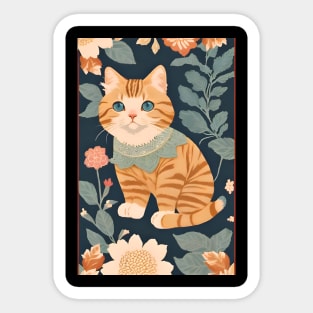 Rug Pattern Turkish- inspired Cat design Sticker